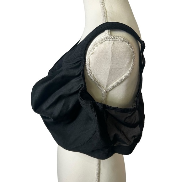 GLAMORISE SPORT womens black full figure wirefree athletic bra size NWOT - Picture 5 of 10